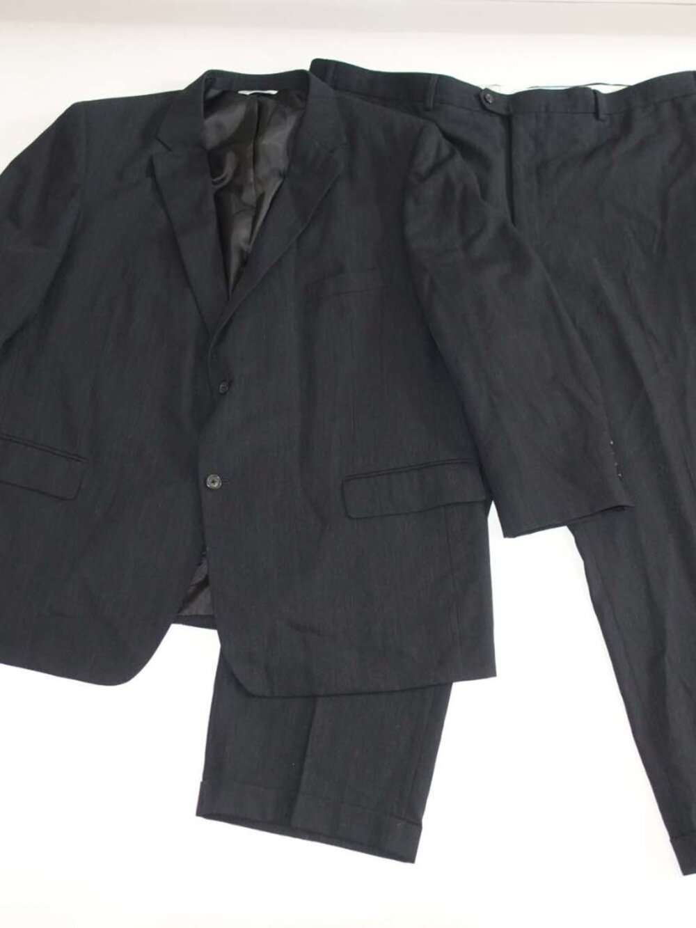 Joseph & Feiss Men's 2 Button Suit Size 50 Regular 48 x 28 Dark Gray 100% Wool R